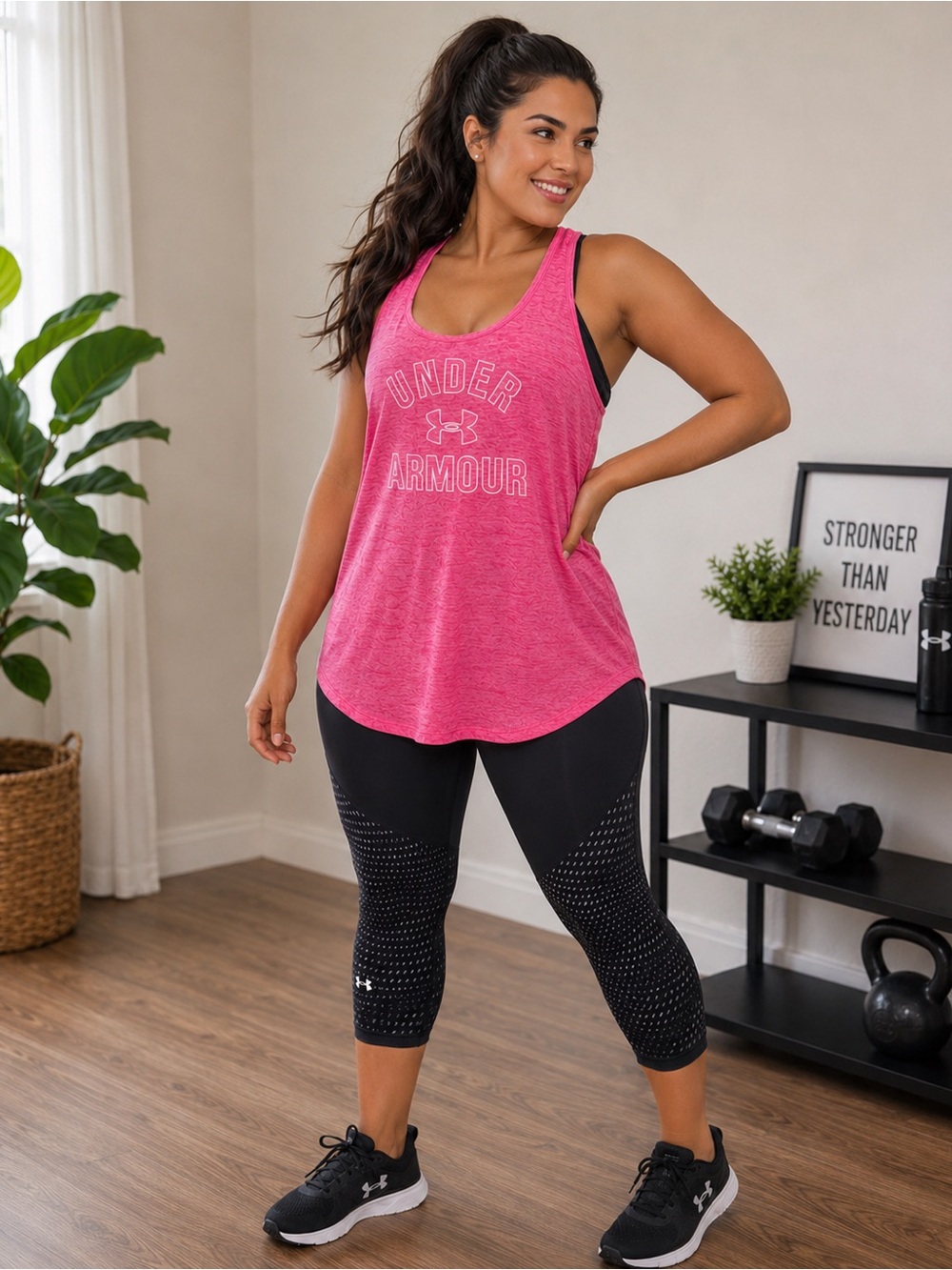 Under Armour women's XL tank top leggings outfit
